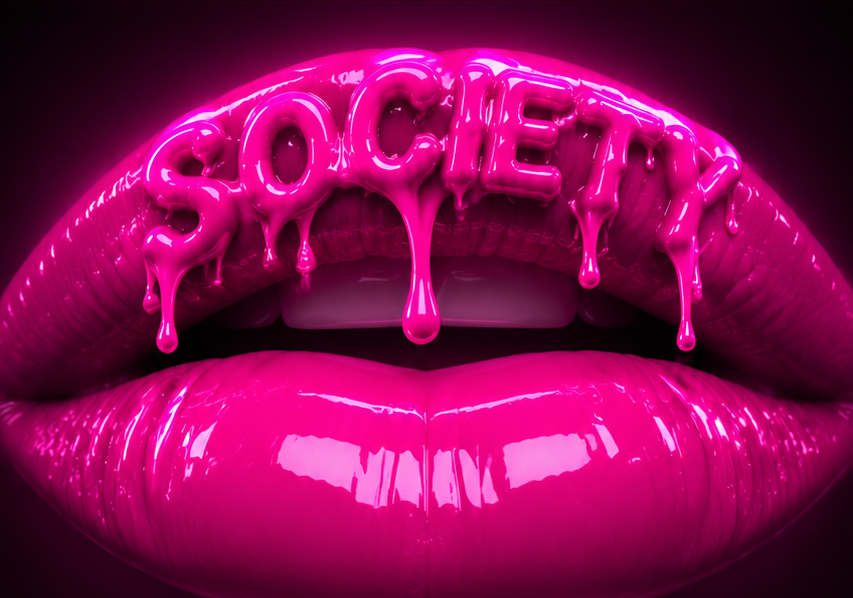 Glossy hot pink lips — Pretty Smack Society